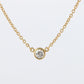 Vintage Tiffany Co Necklace Elsa Peretti Diamond by the Yard 0.10ct Solitaire 1P