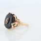 10k ONYX Diamond ring. Onyx 10k yellow gold ring. Vintage Victorian Onyx