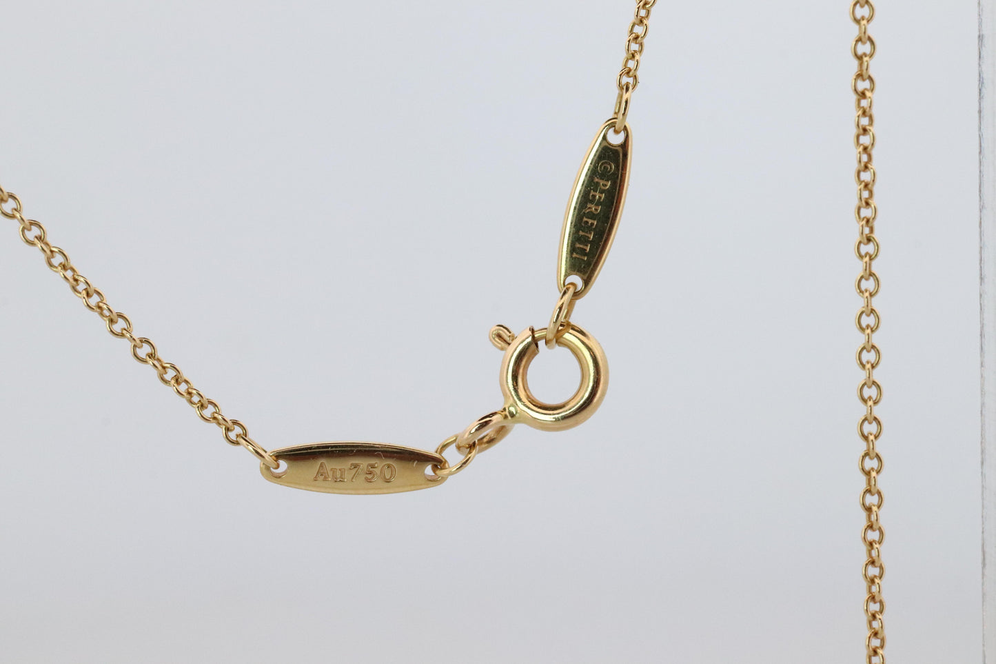 Vintage Tiffany Co Necklace Elsa Peretti Diamond by the Yard 0.10ct Solitaire 1P