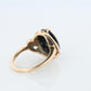 10k ONYX Diamond ring. Onyx 10k yellow gold ring. Vintage Victorian Onyx