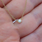 Vintage Tiffany Co Necklace Elsa Peretti Diamond by the Yard 0.10ct Solitaire 1P