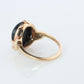 10k ONYX Diamond ring. Onyx 10k yellow gold ring. Vintage Victorian Onyx