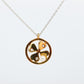 Mikimoto Pendant. Vintage 18k Gold Mikimoto Diamond Round Clover Leaf Necklace.