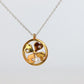Mikimoto Pendant. Vintage 18k Gold Mikimoto Diamond Round Clover Leaf Necklace.