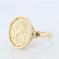 14k Gold Signet Ring with a 2 Pence Bermuda Hogge Coin.