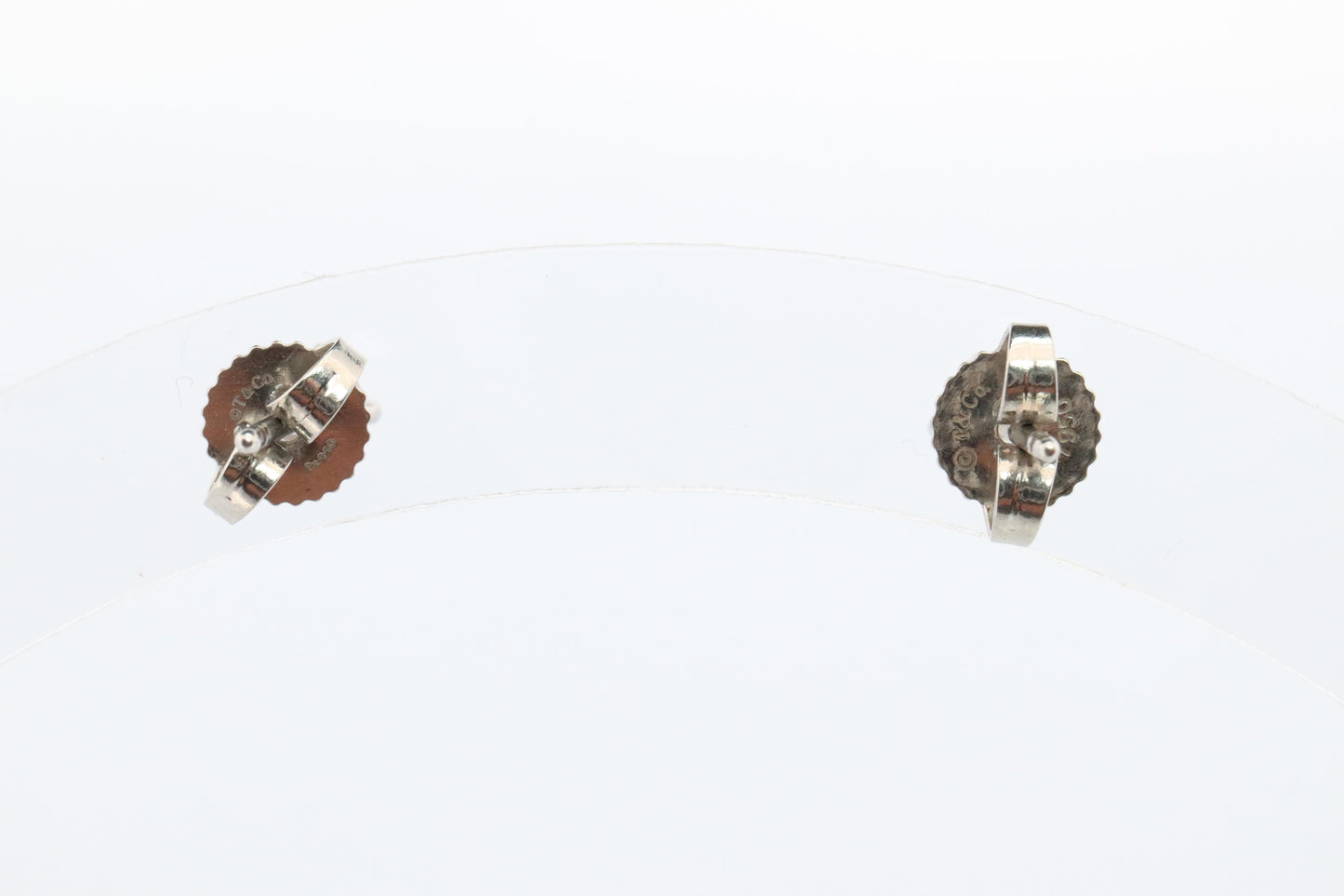 Tiffany & Co Diamond Stud Earrings. Platinum T&CO Diamond Studs.