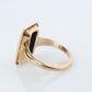 10k ONYX Diamond ring. Vintage Budlong, Dockert & Armstrong BDA ring