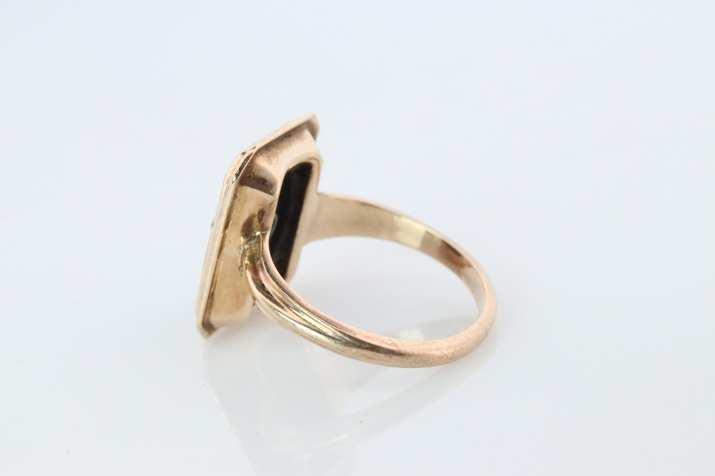 10k ONYX Diamond ring. Vintage Budlong, Dockert & Armstrong BDA ring