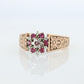 14k/10k Diamond Ruby Daisy Ornate band. Engraved Intricate designs.