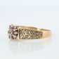14k/10k Diamond Ruby Daisy Ornate band. Engraved Intricate designs.