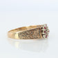 14k/10k Diamond Ruby Daisy Ornate band. Engraved Intricate designs.