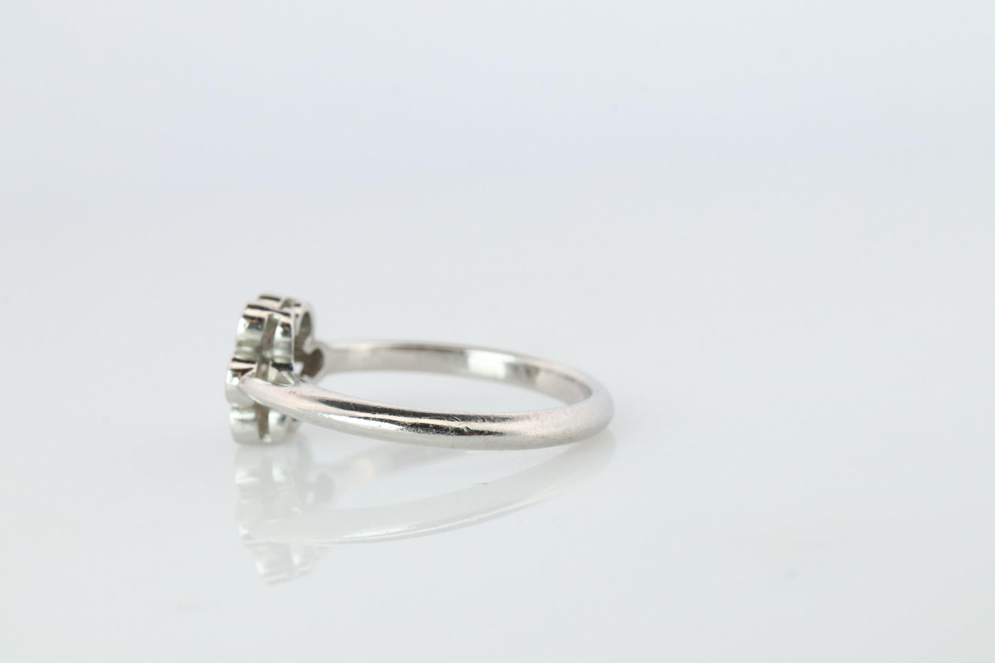 Tiffany and Co. Diamond Ring. Platinum Enchant Flower Diamond Band.