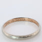 18k Antique 1890s White Gold Embossed Band.