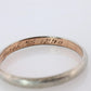 18k Antique 1890s White Gold Embossed Band.