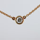 Vintage Tiffany Co Necklace Elsa Peretti Diamond by the Yard 0.10ct Solitaire 1P