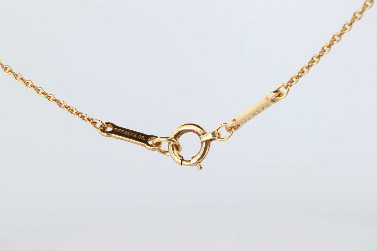 Vintage Tiffany Co Necklace Elsa Peretti Diamond by the Yard 0.10ct Solitaire 1P