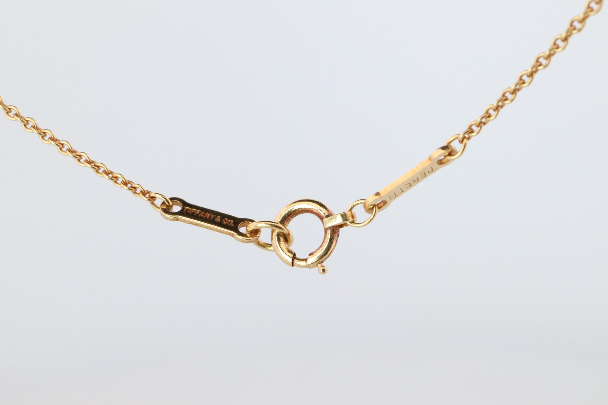 Vintage Tiffany Co Necklace Elsa Peretti Diamond by the Yard 0.10ct Solitaire 1P