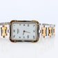 Genuine HERMES Stainless Steel 24mm Rectangle Croisiere Quartz Watch White.