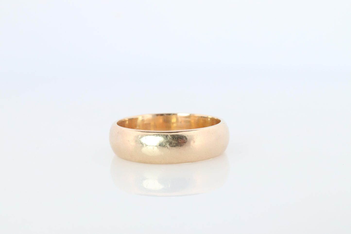 14k Wide band. Comfort Fit 6mm Wide Wedding ring yellow Gold.