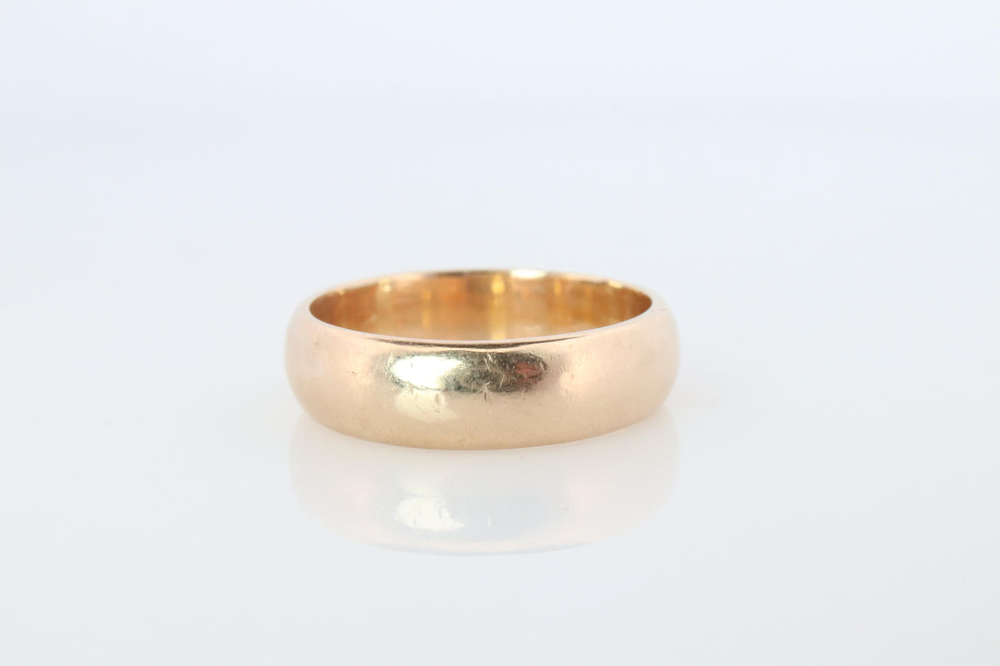 14k Wide band. Comfort Fit 6mm Wide Wedding ring yellow Gold.