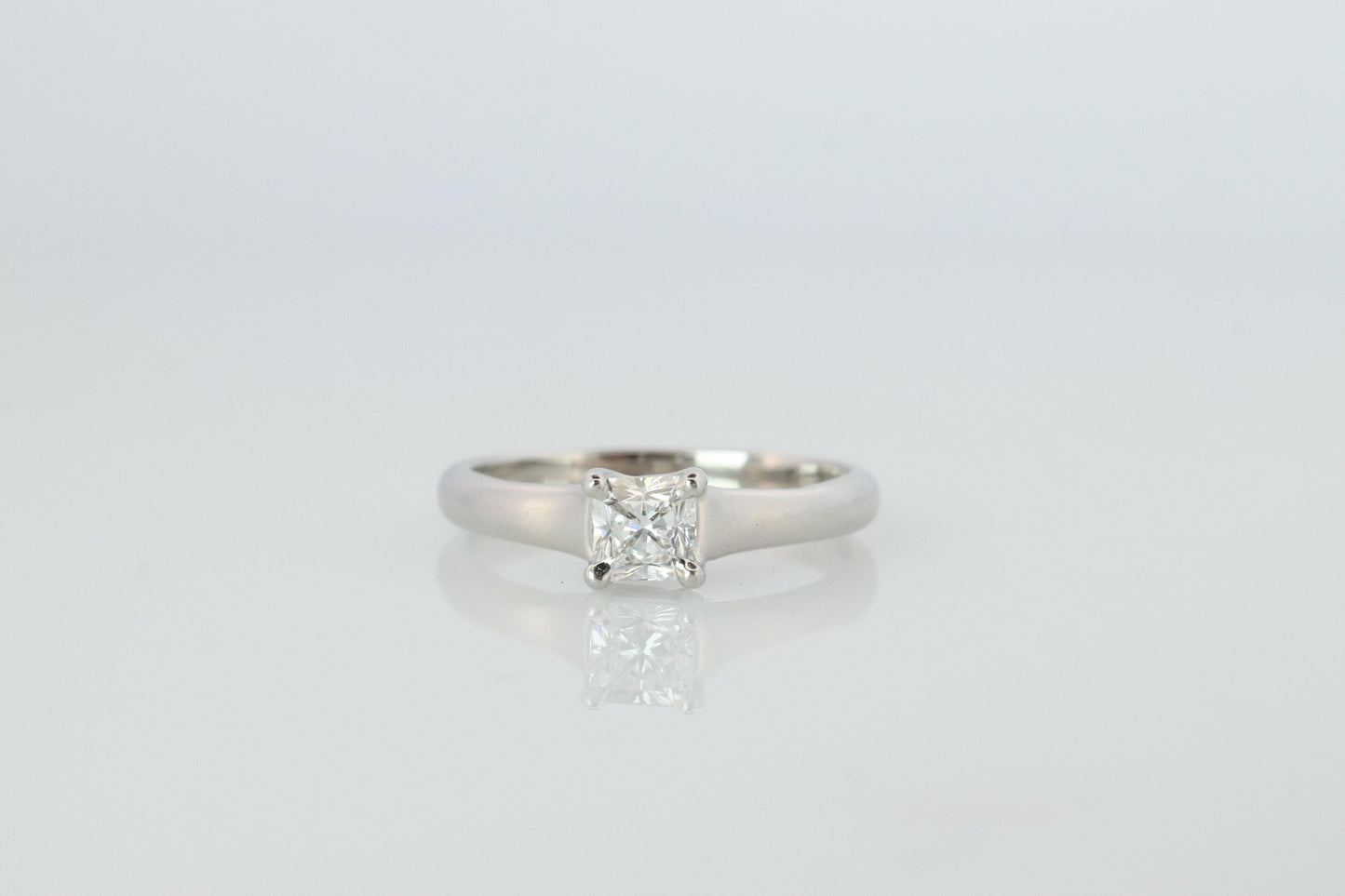 Certified Tiffany and Co Diamond Ring .28ct Tiffany Platinum Lucida Engagement