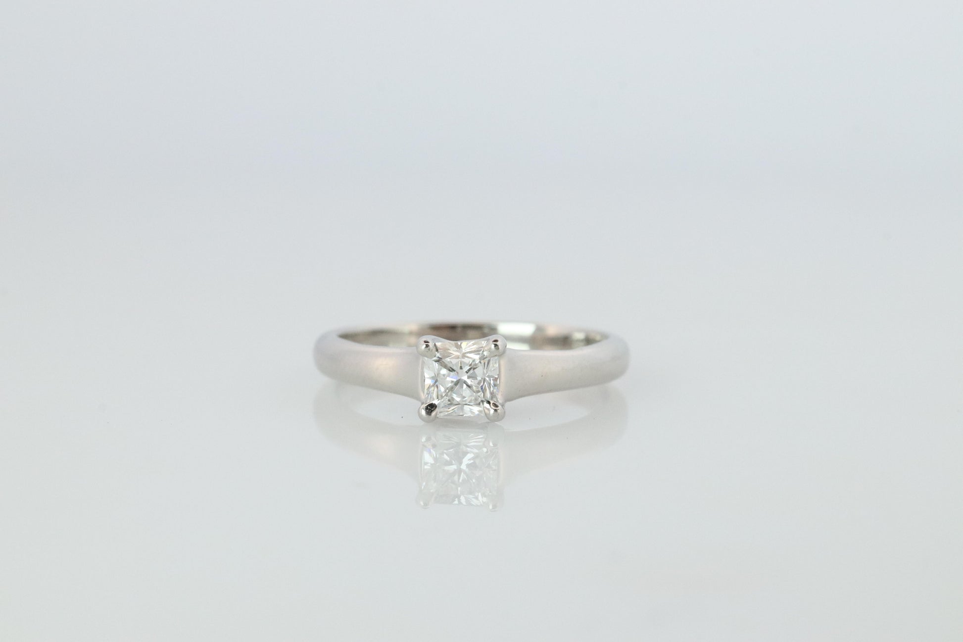 Certified Tiffany and Co Diamond Ring .28ct Tiffany Platinum Lucida Engagement