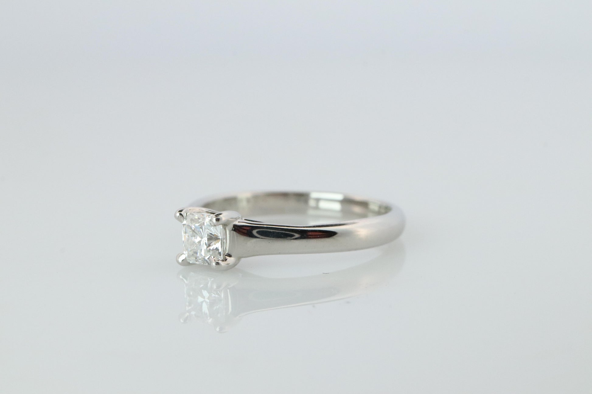 Certified Tiffany and Co Diamond Ring .28ct Tiffany Platinum Lucida Engagement