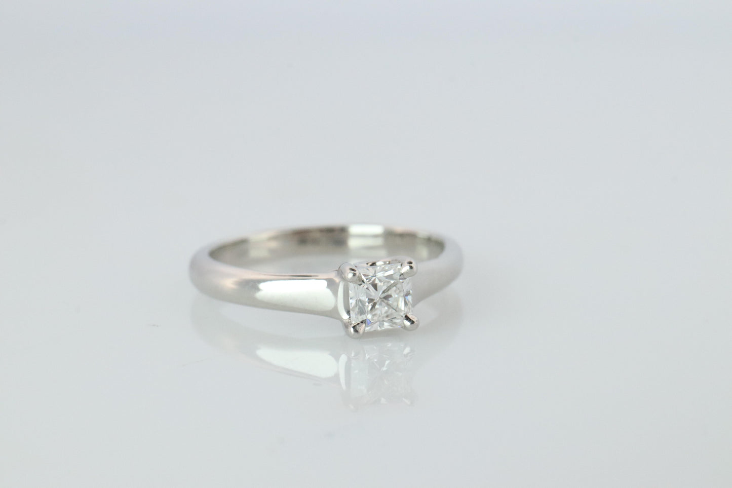 Certified Tiffany and Co Diamond Ring .28ct Tiffany Platinum Lucida Engagement