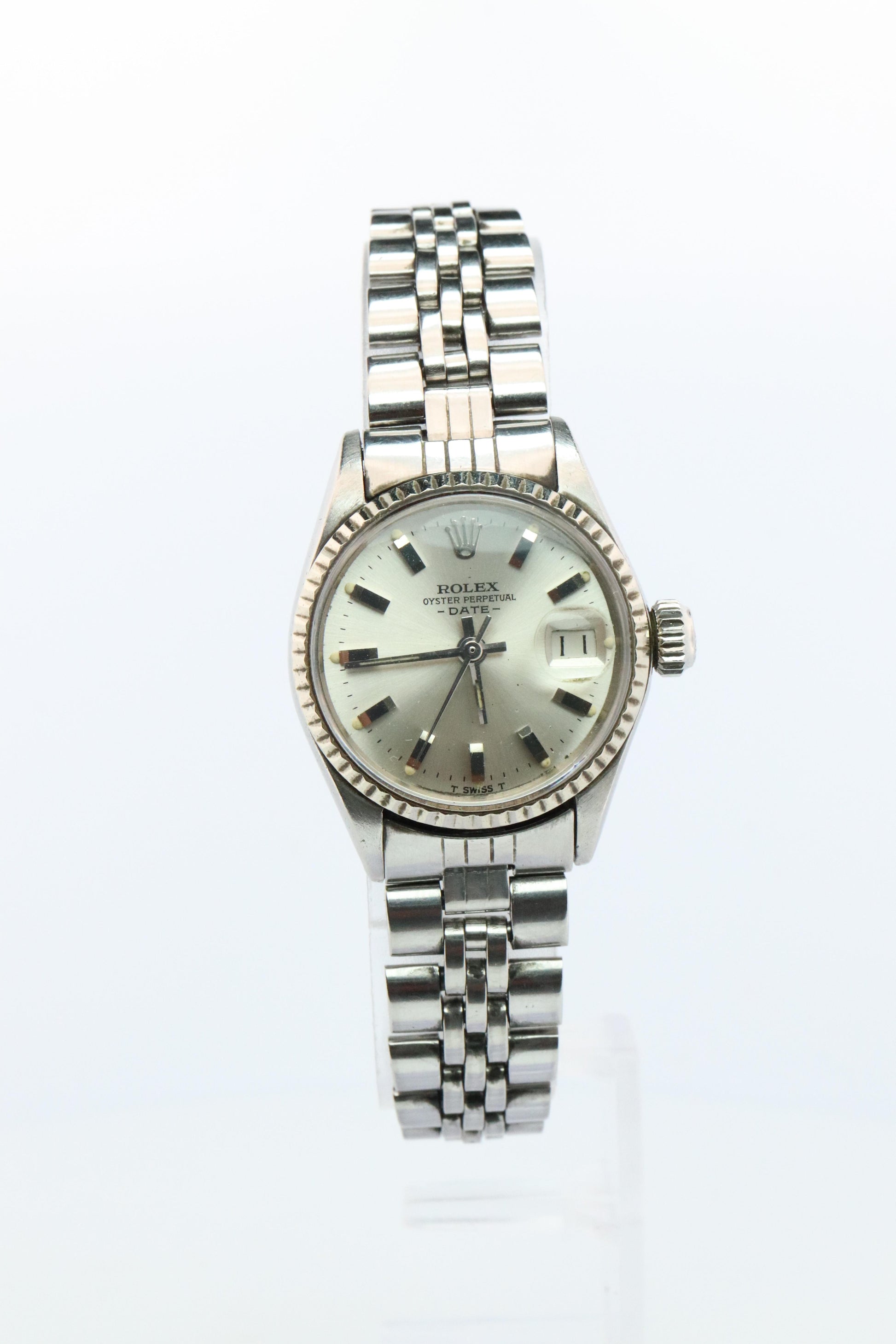Genuine Rolex 6517 Oyster Perpetual Watch. Ladies ROLEX Automatic WG Bezel.