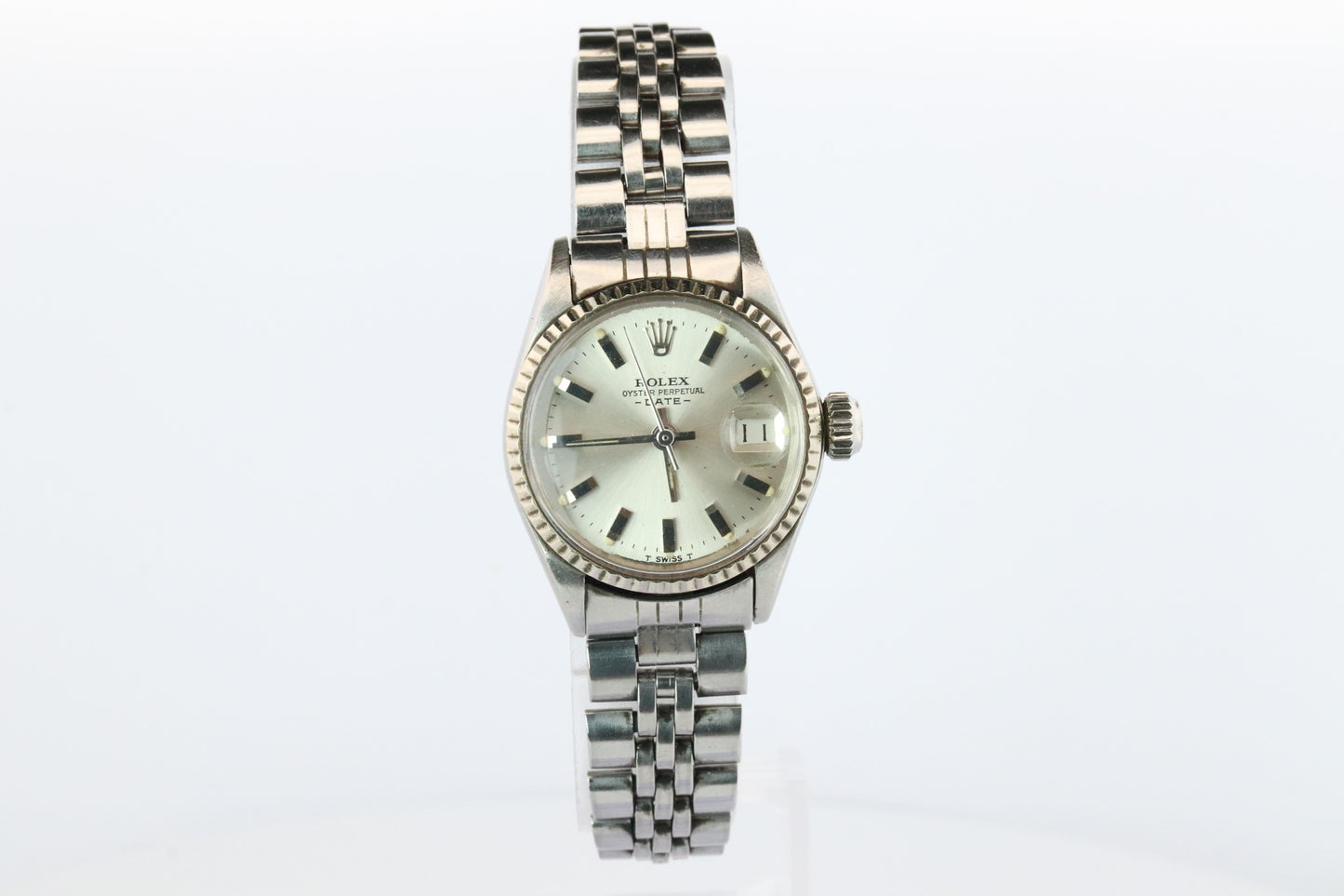 Genuine Rolex 6517 Oyster Perpetual Watch. Ladies ROLEX Automatic WG Bezel.