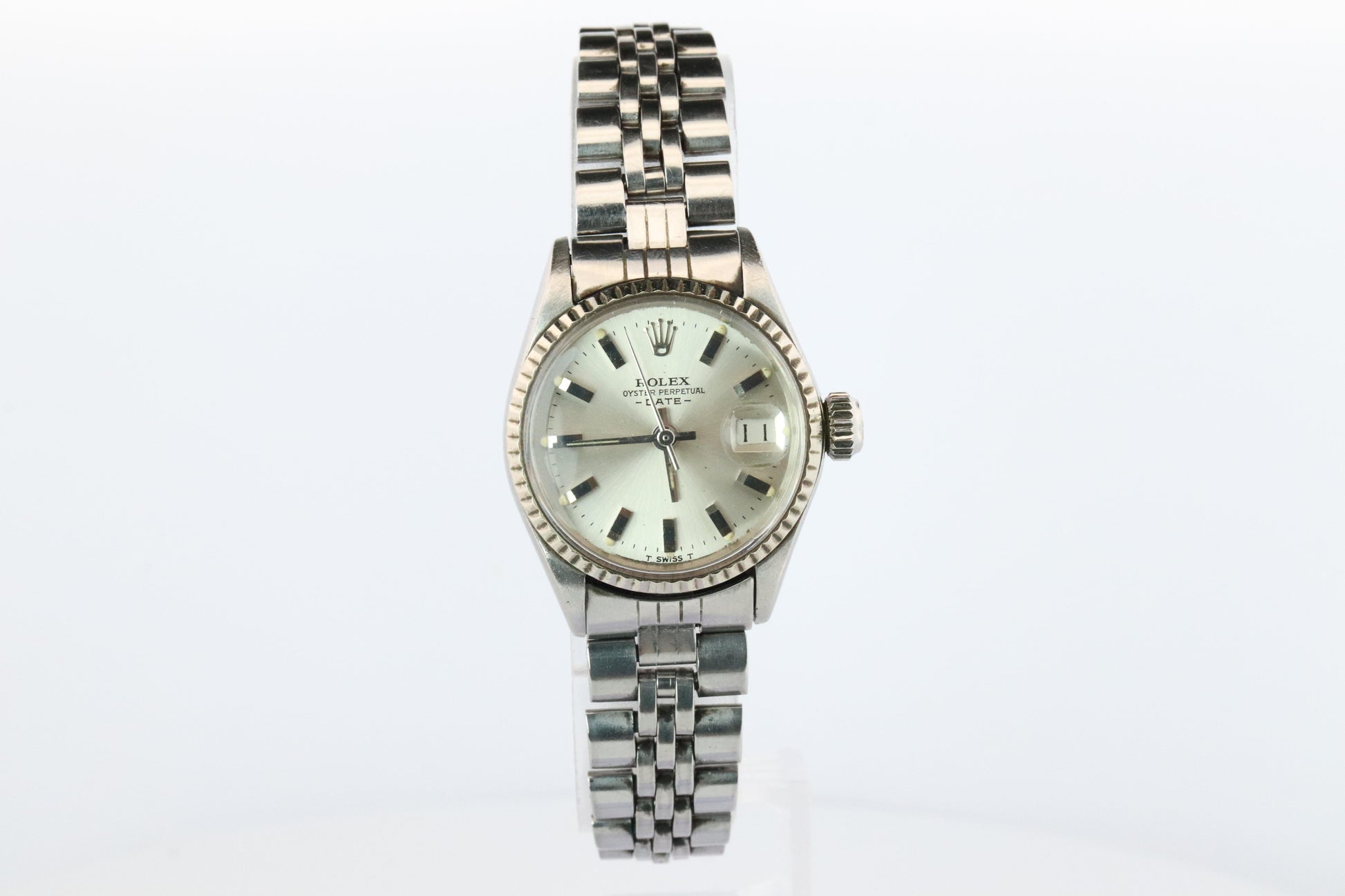 Genuine Rolex 6517 Oyster Perpetual Watch. Ladies ROLEX Automatic WG Bezel.