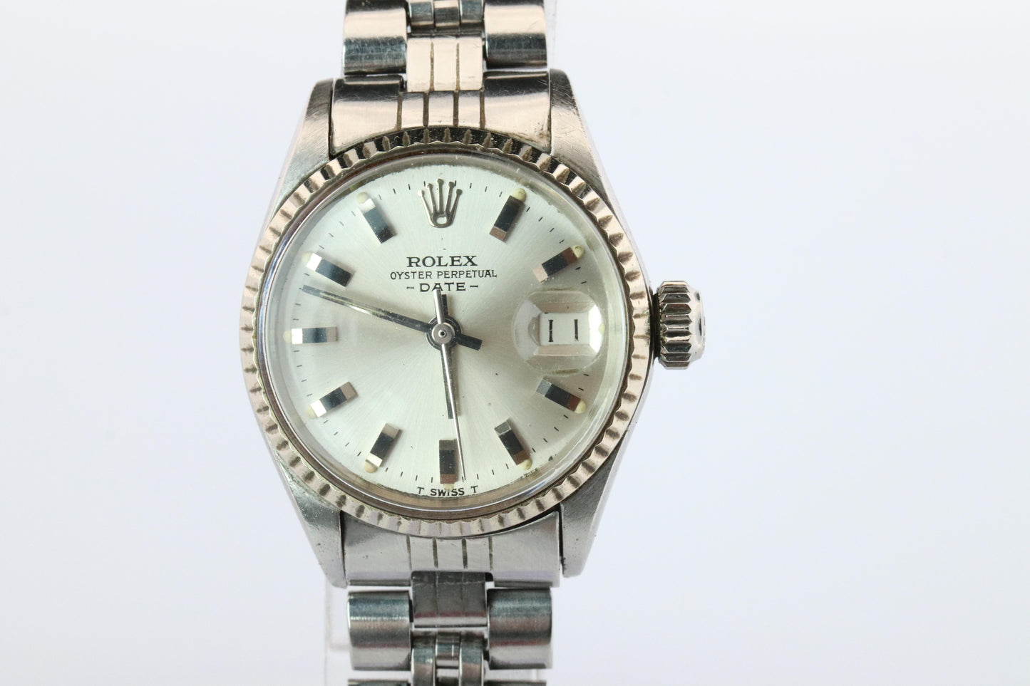 Genuine Rolex 6517 Oyster Perpetual Watch. Ladies ROLEX Automatic WG Bezel.