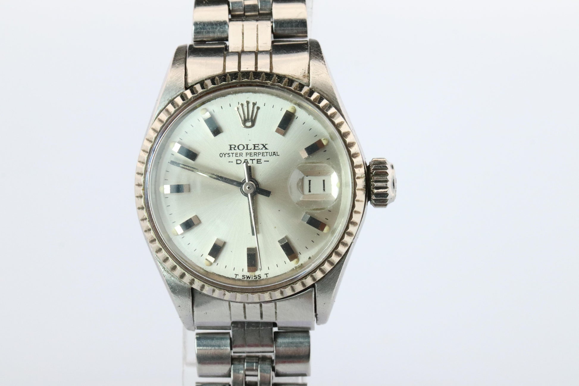 Genuine Rolex 6517 Oyster Perpetual Watch. Ladies ROLEX Automatic WG Bezel.