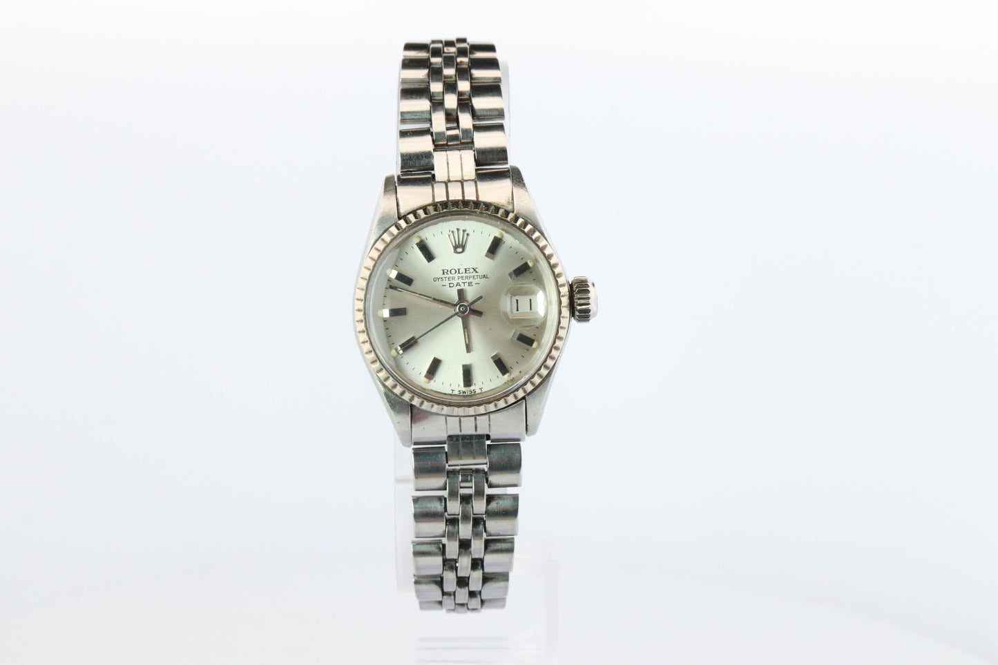 Genuine Rolex 6517 Oyster Perpetual Watch. Ladies ROLEX Automatic WG Bezel.