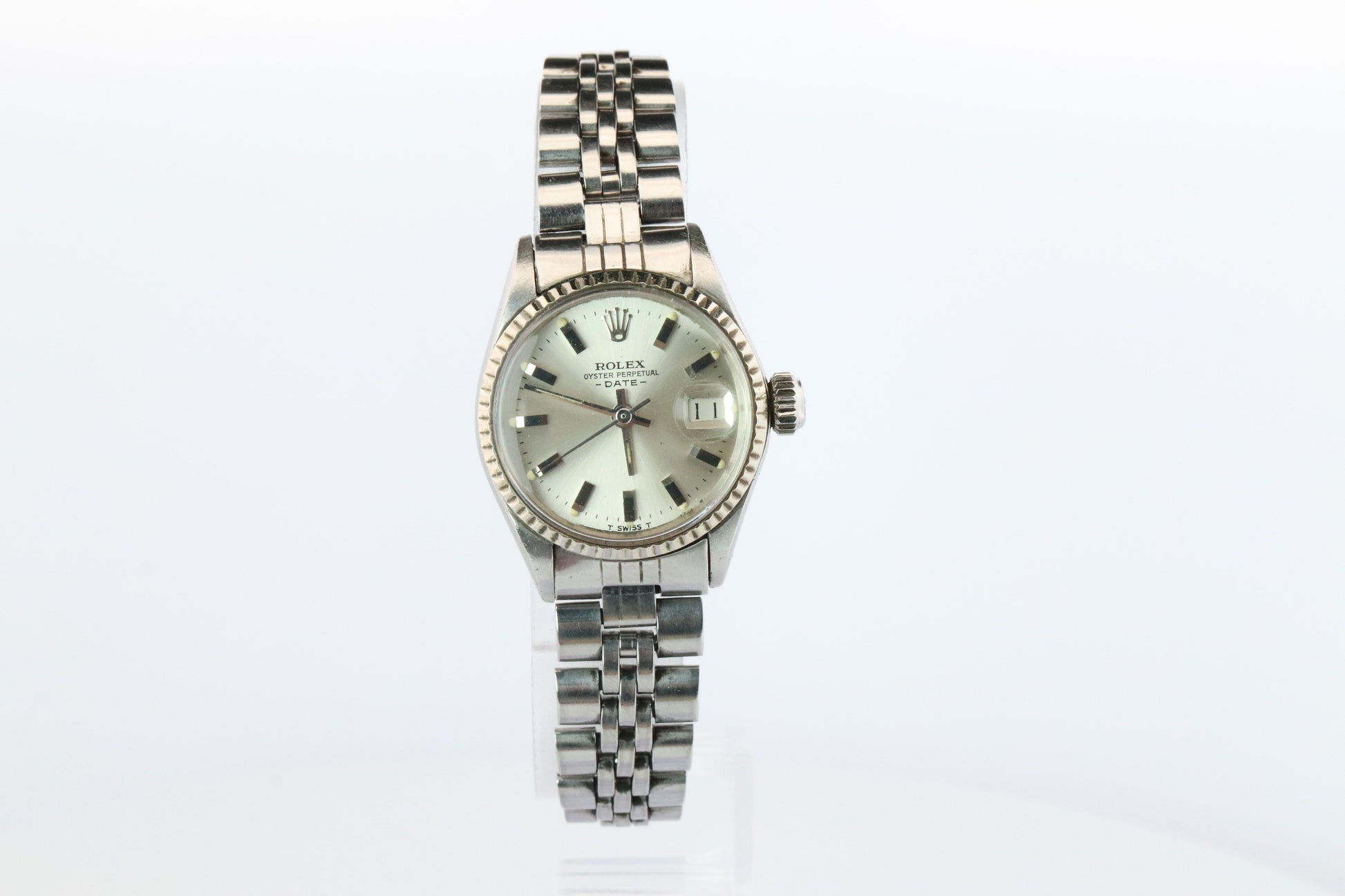 Genuine Rolex 6517 Oyster Perpetual Watch. Ladies ROLEX Automatic WG Bezel.