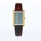 Genuine Dior 9892 Watch Christian Dior 18k YG Stainless Steel Tank Manual Watch.