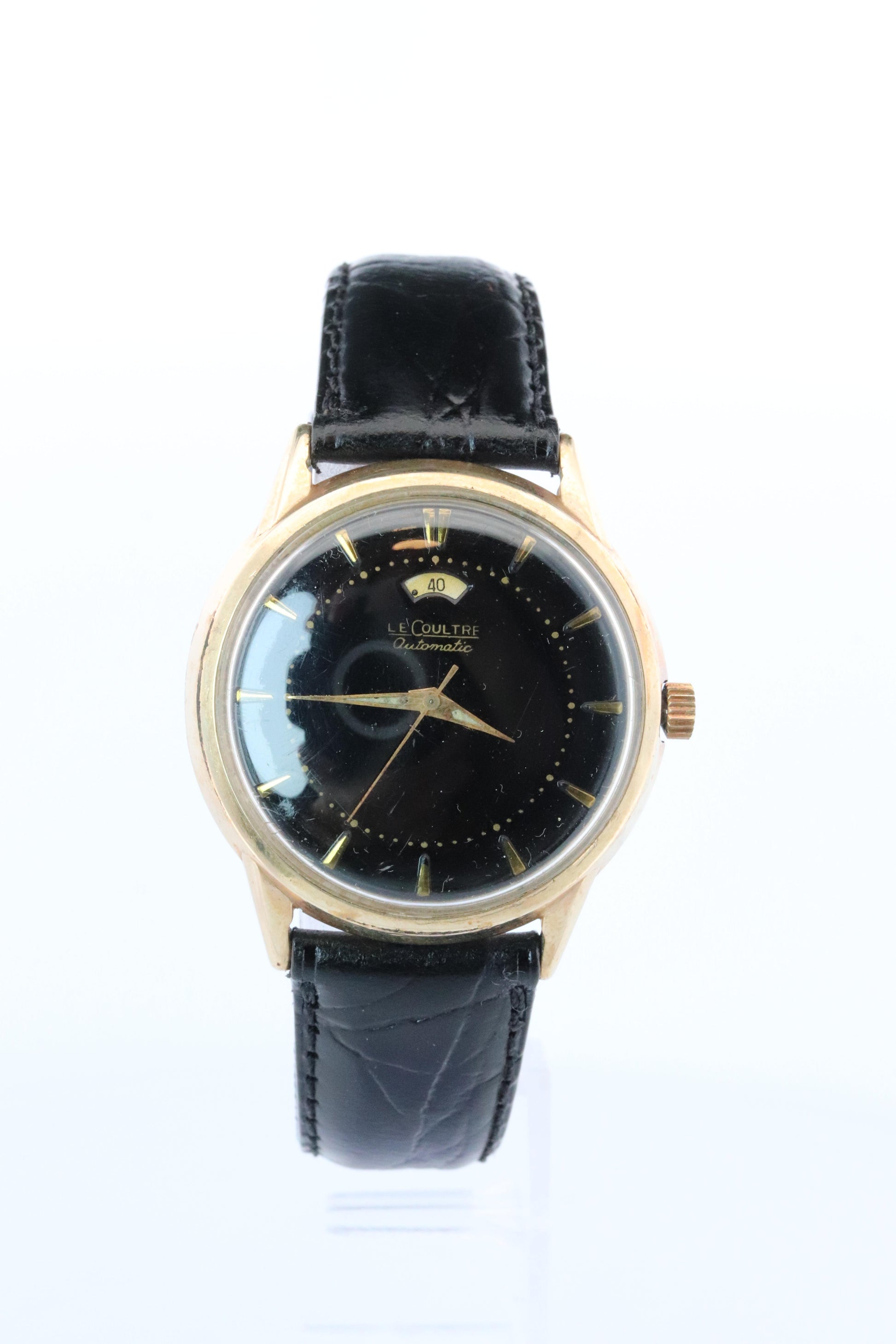 Jaeger Le Coultre Power Reserve Watch. 10k Gold Filled Mens JLC Vintage Watch.