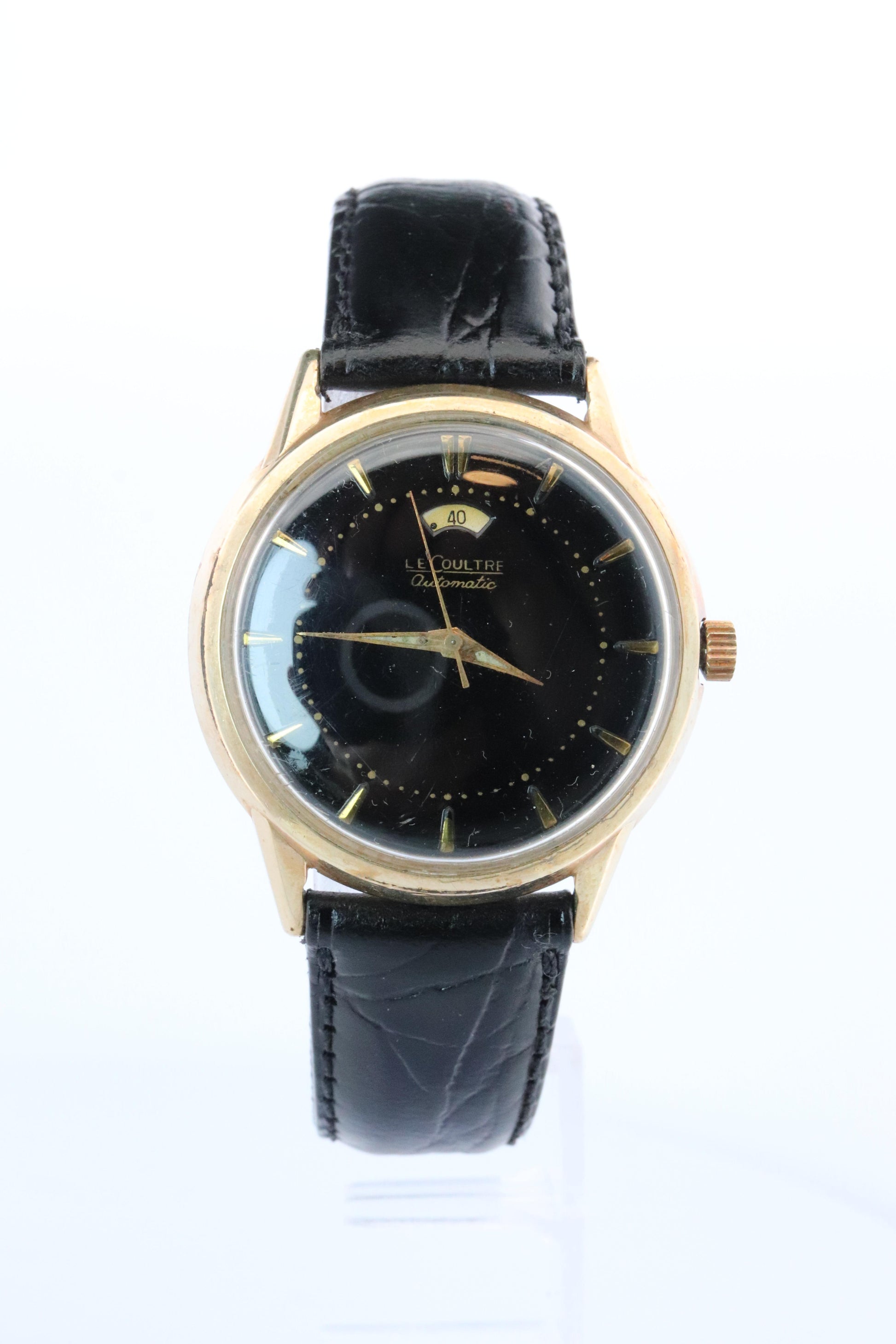 Jaeger Le Coultre Power Reserve Watch. 10k Gold Filled Mens JLC Vintage Watch.