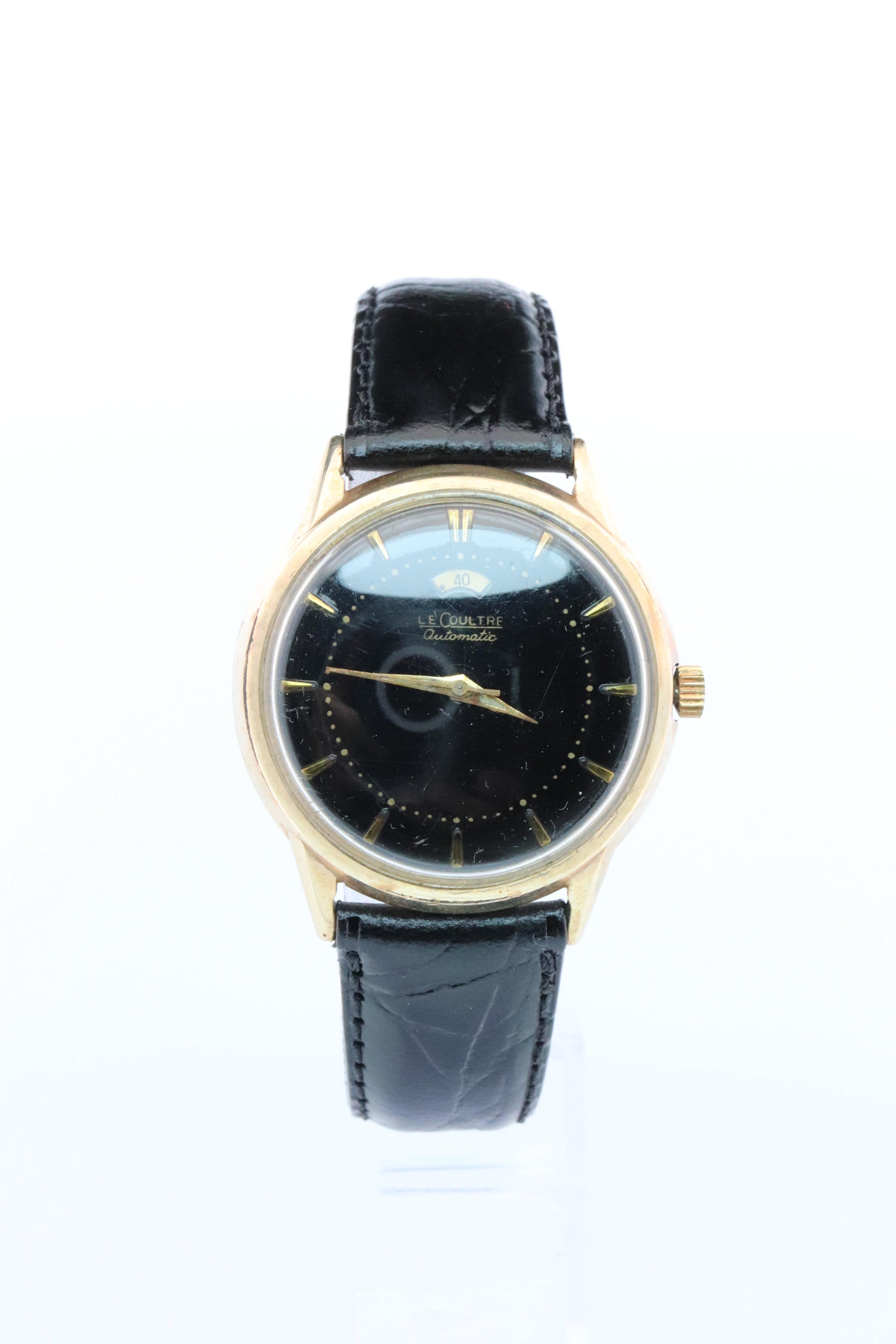 Jaeger Le Coultre Power Reserve Watch. 10k Gold Filled Mens JLC Vintage Watch.