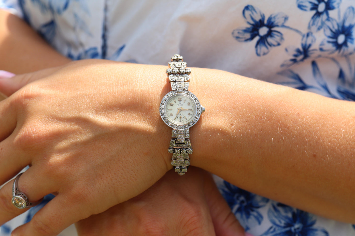 Genuine 14k Tudor Watch. 14k WG Ladies 9823 Dainty 1950s Ladies Rolex
