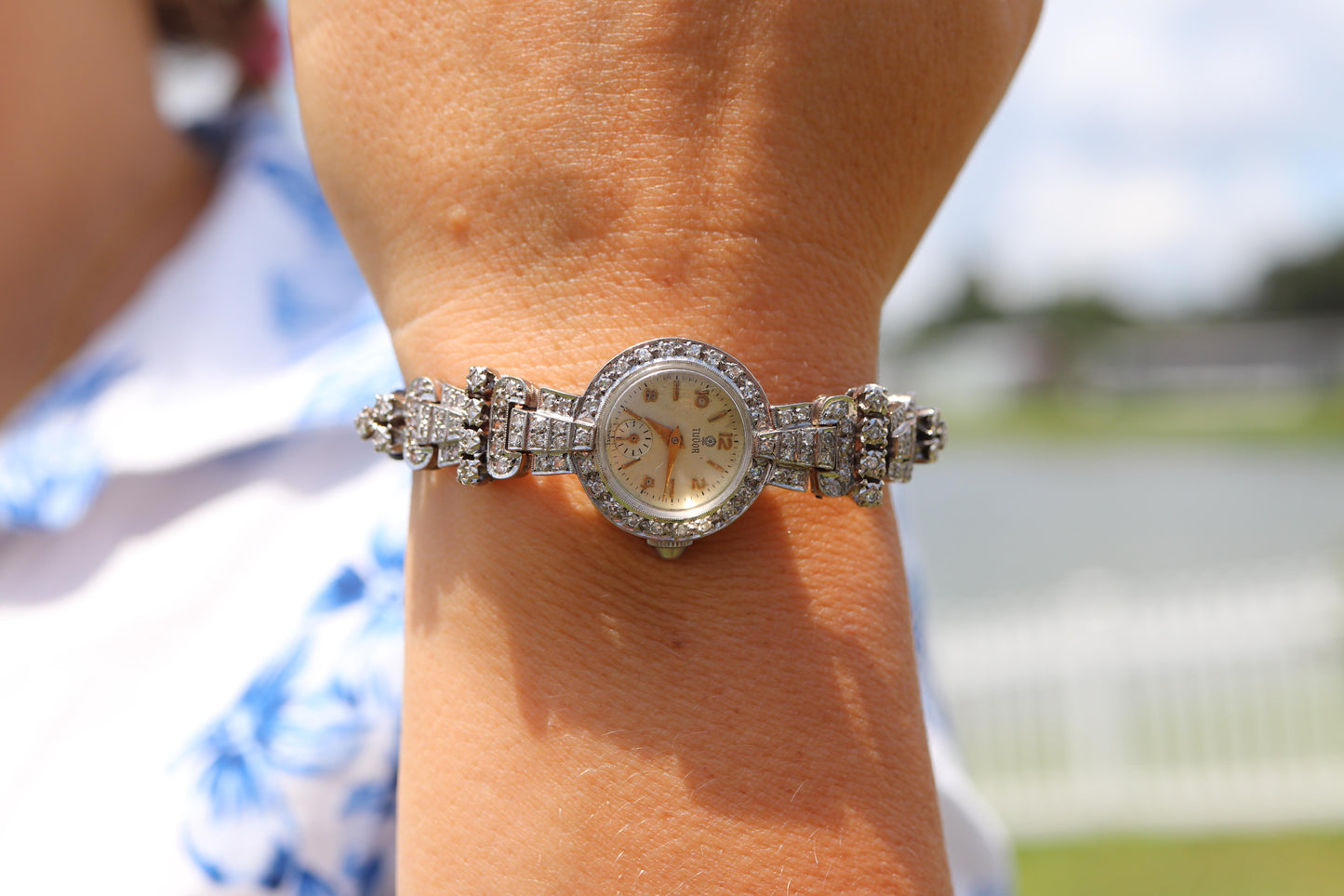 Genuine 14k Tudor Watch. 14k WG Ladies 9823 Dainty 1950s Ladies Rolex