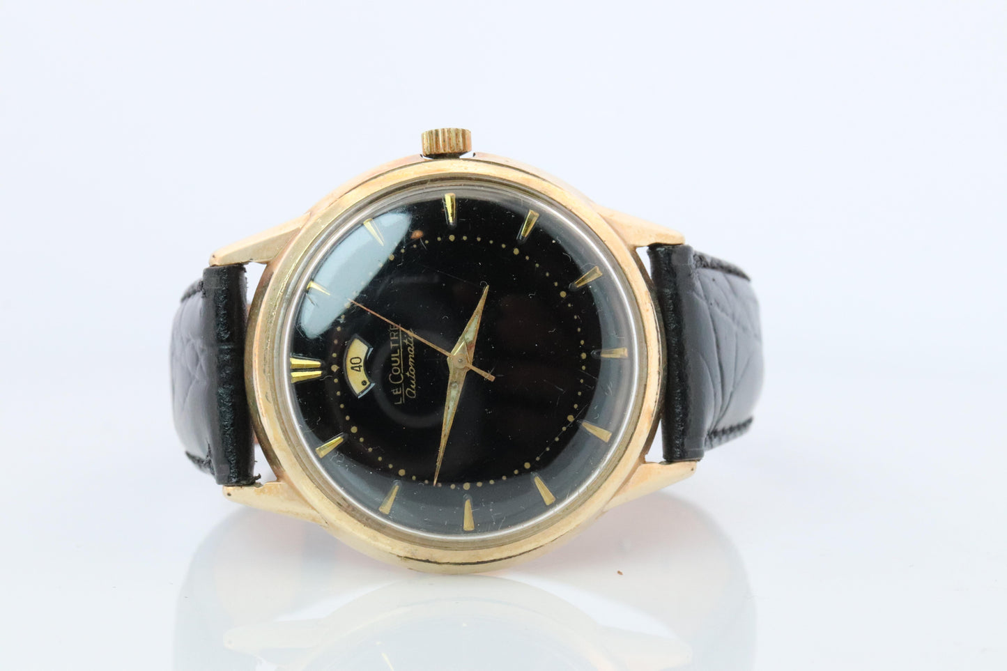 Jaeger Le Coultre Power Reserve Watch. 10k Gold Filled Mens JLC Vintage Watch.