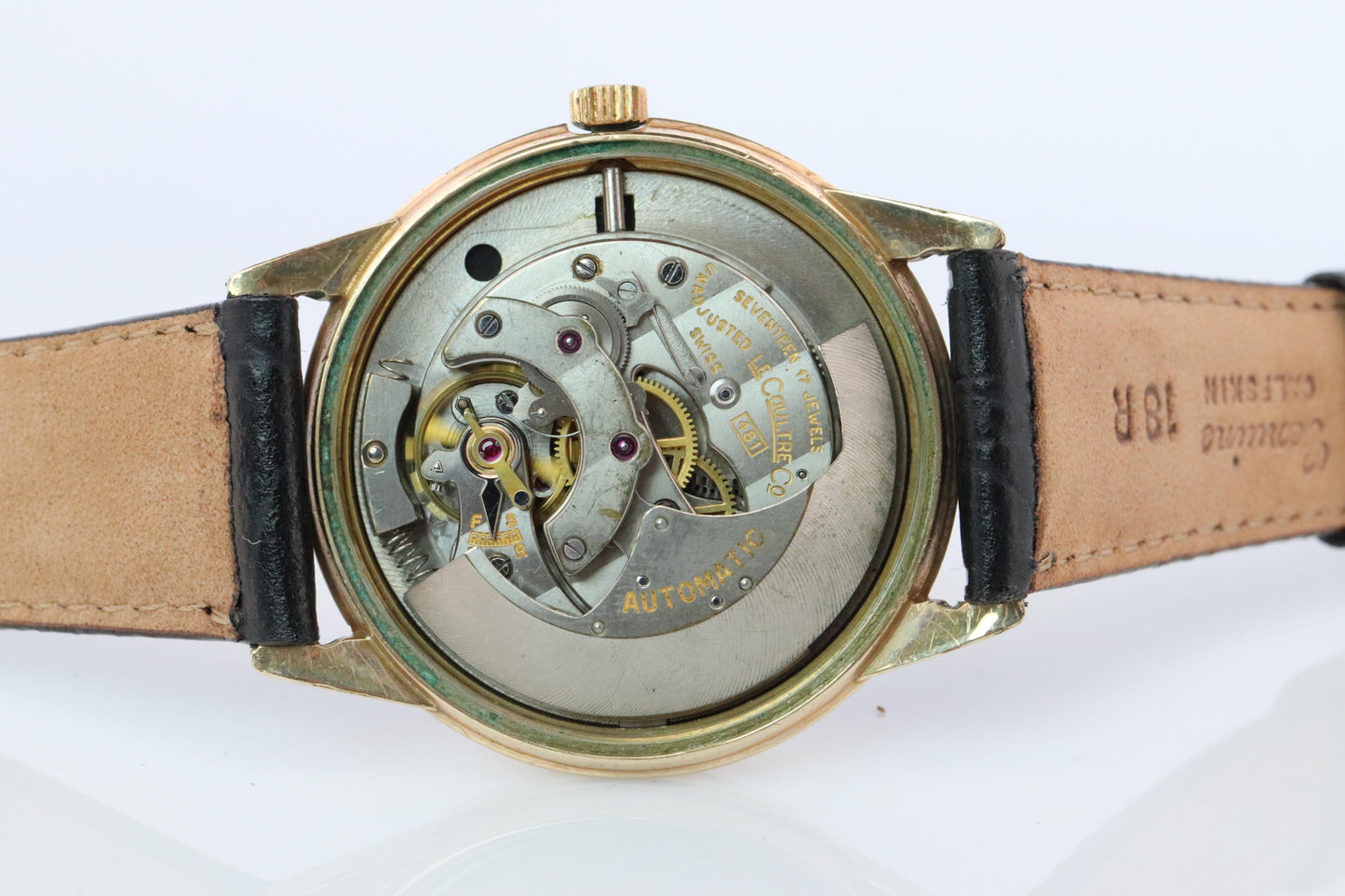 Jaeger Le Coultre Power Reserve Watch. 10k Gold Filled Mens JLC Vintage Watch.