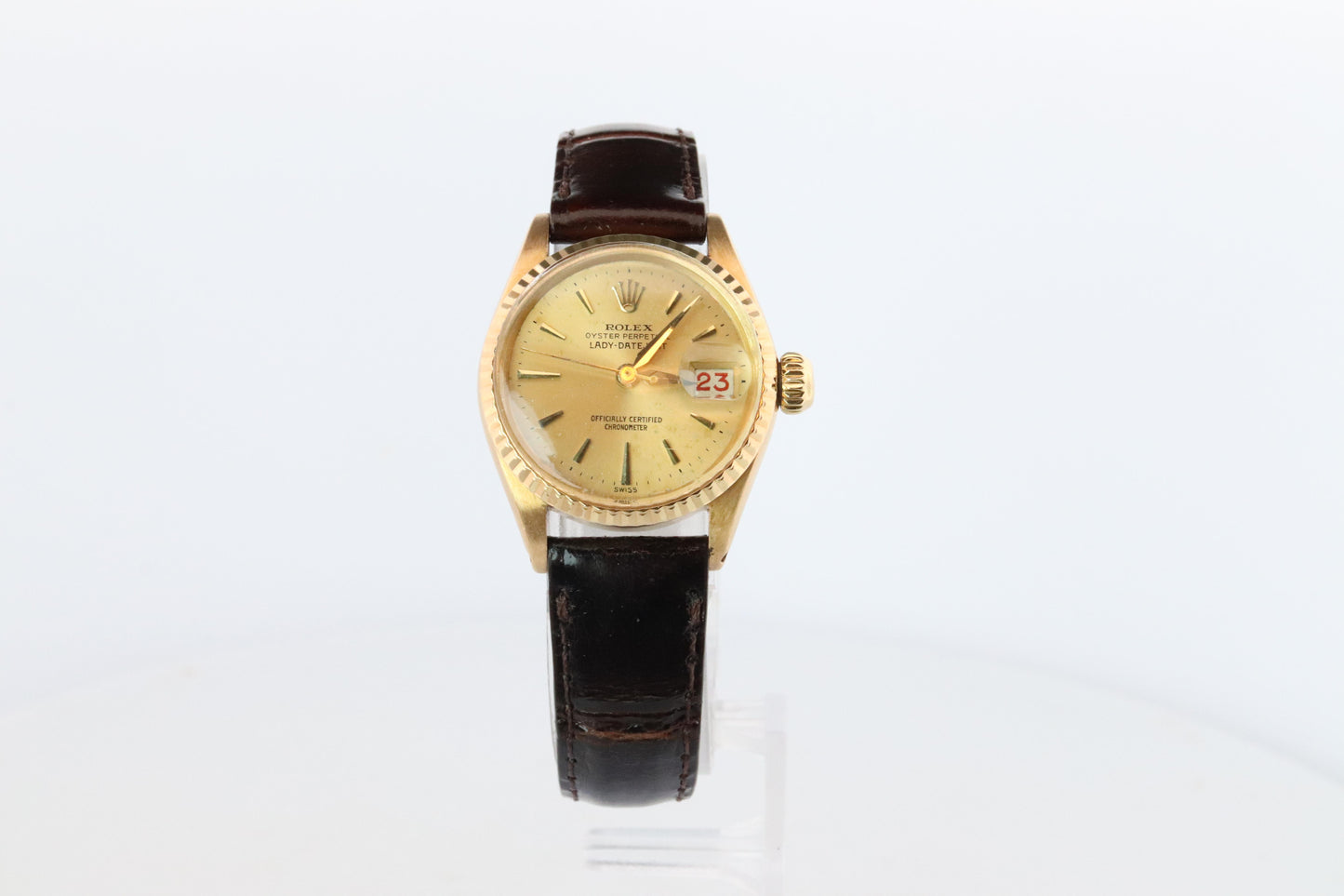 Genuine 18k Rolex 6517 Oyster Perpetual Watch. Ladies ROLEX 18k Yellow Gold.
