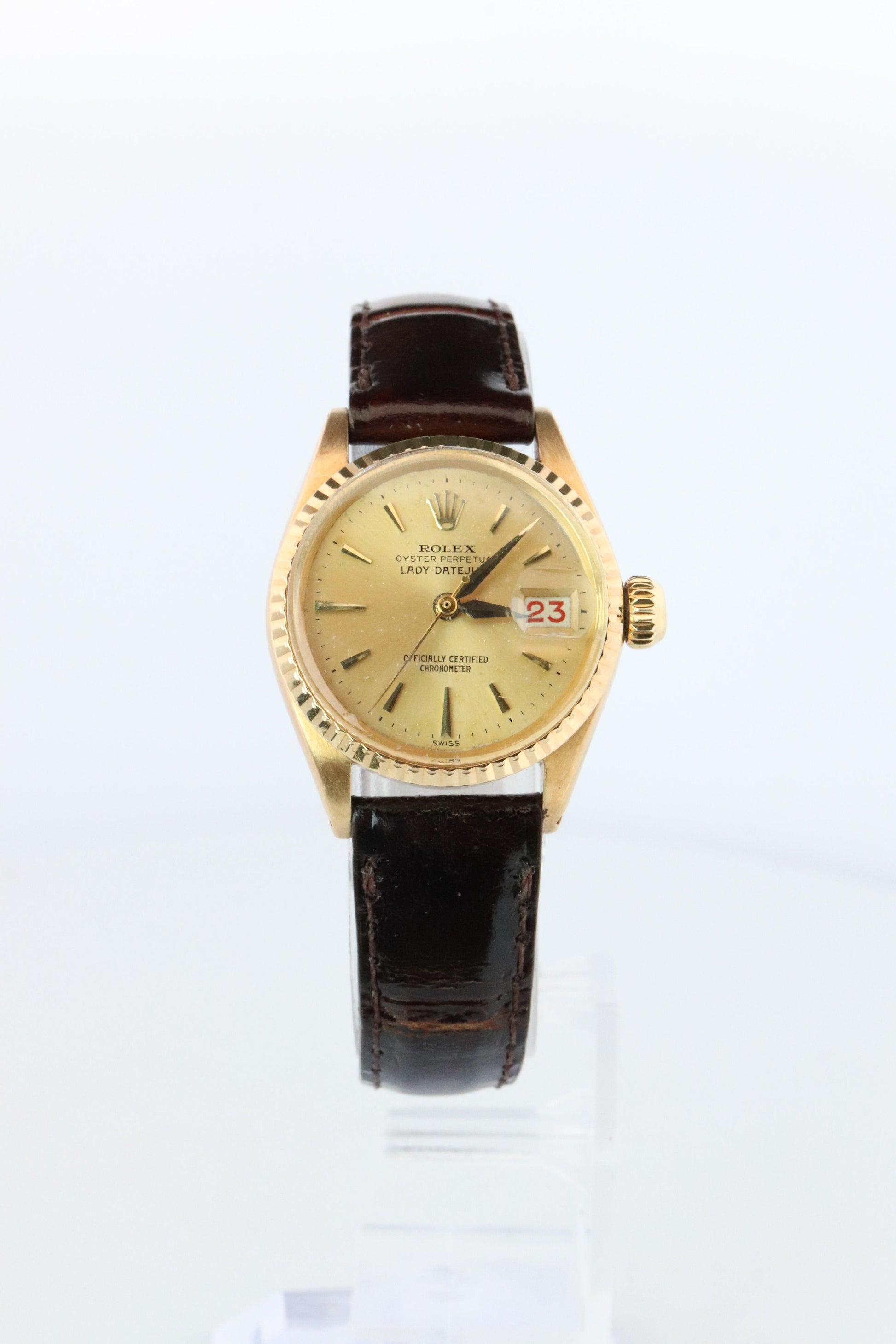 Genuine 18k Rolex 6517 Oyster Perpetual Watch. Ladies ROLEX 18k Yellow Gold.