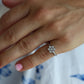 Tiffany and Co. Diamond Ring. Platinum Enchant Flower Diamond Band.