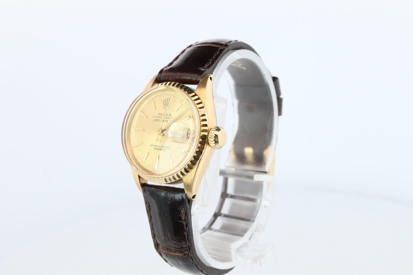 Genuine 18k Rolex 6517 Oyster Perpetual Watch. Ladies ROLEX 18k Yellow Gold.