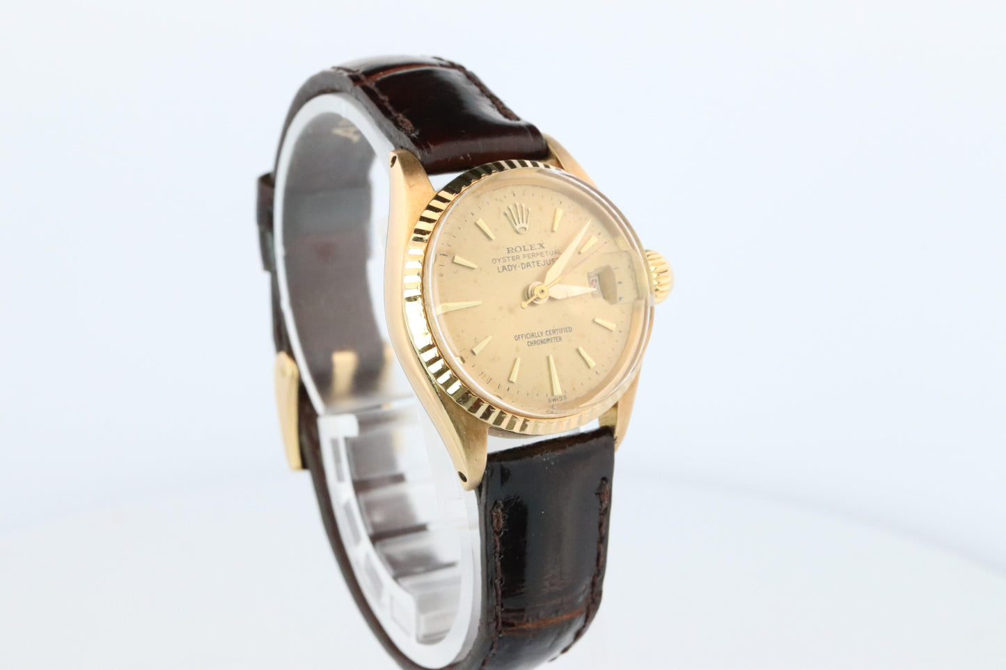Genuine 18k Rolex 6517 Oyster Perpetual Watch. Ladies ROLEX 18k Yellow Gold.