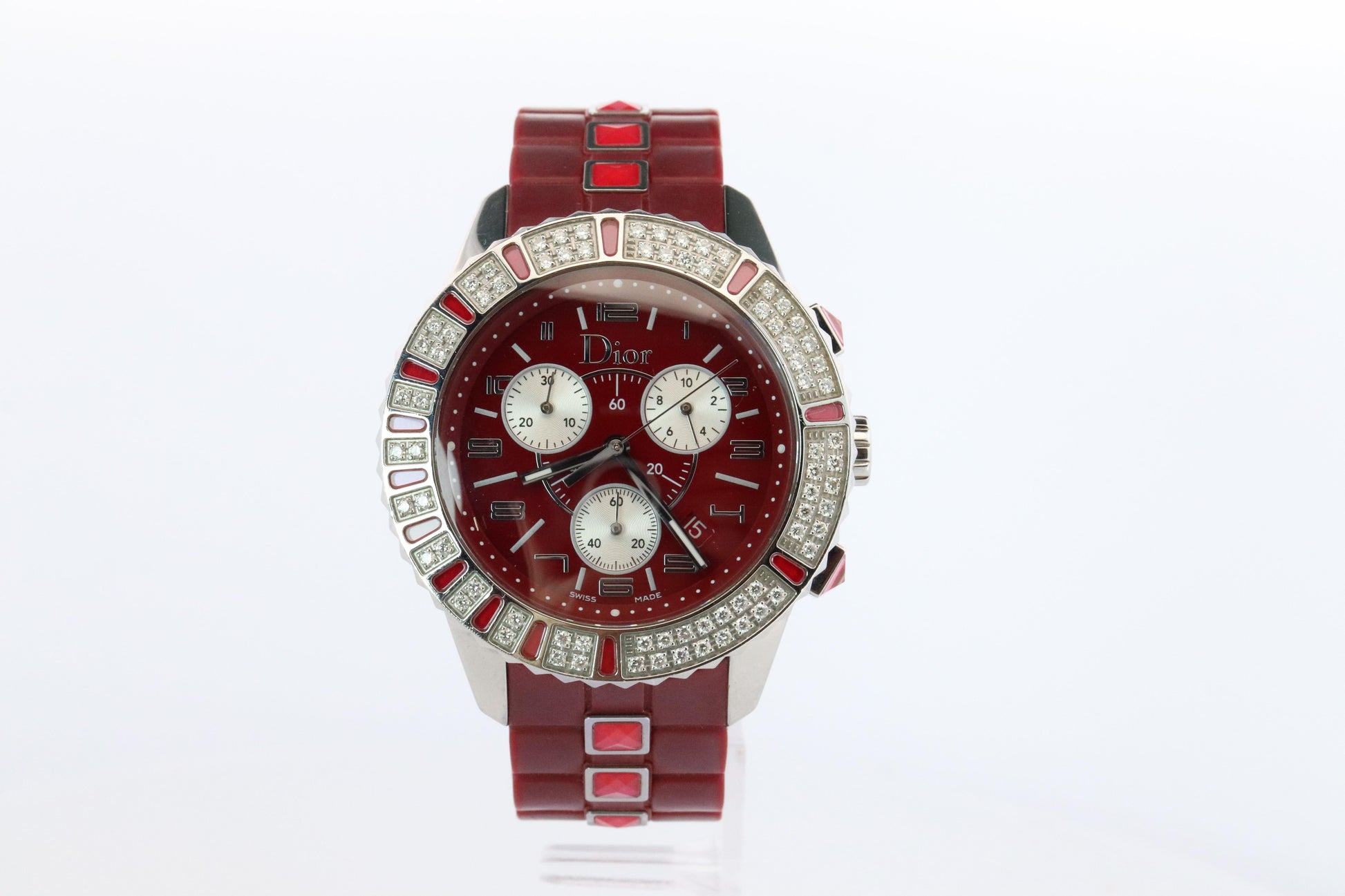 Genuine Dior Christal Chrono Watch Christian Dior CD11431BV Diamond and Sapphire