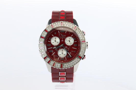 Genuine Dior Christal Chrono Watch Christian Dior CD11431BV Diamond and Sapphire
